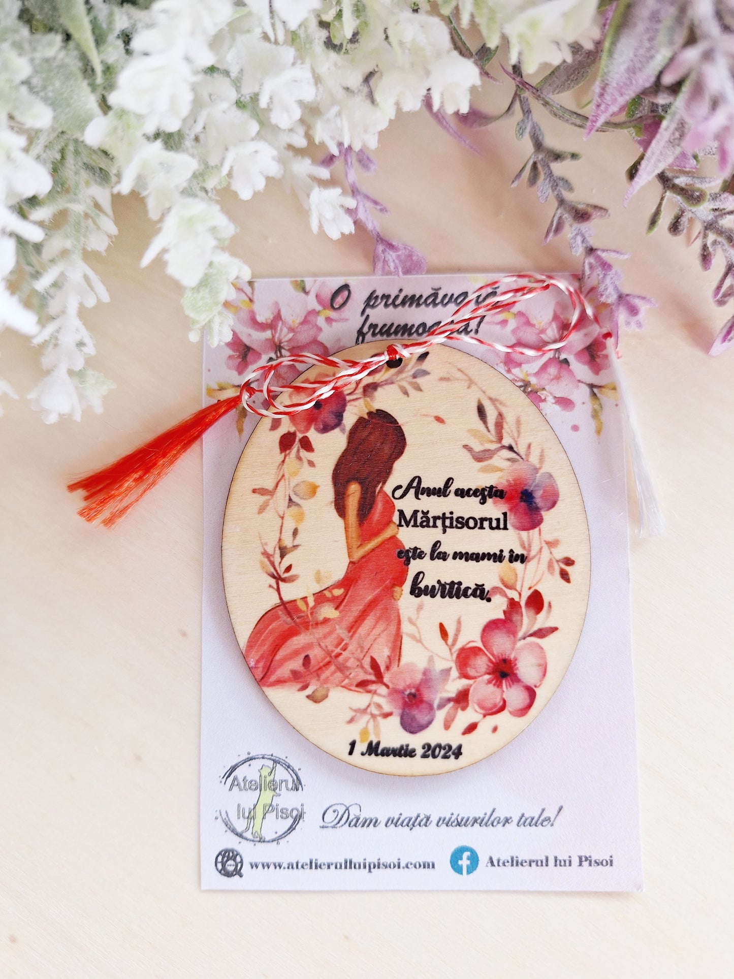 Martisor personalizat Lemn/MDF -Maternity 1- ALTP 18