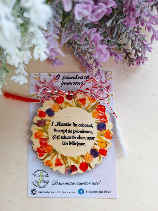 Martisor personalizat Lemn/MDF -Lalele- ALTP 35