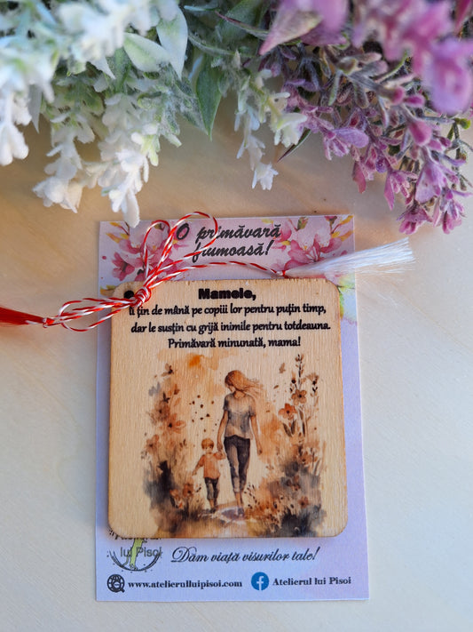 Martisor personalizat lemn-Mama-Fiu-ALTP 29