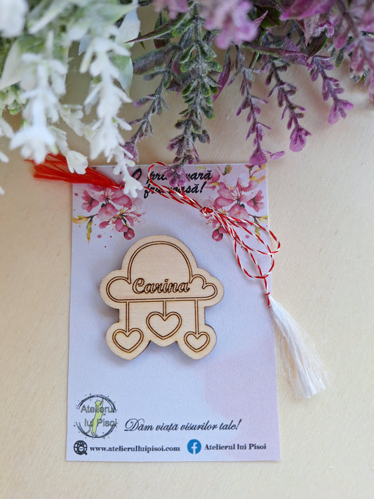 Martisor lemn personalizat Norisor ALTP 4