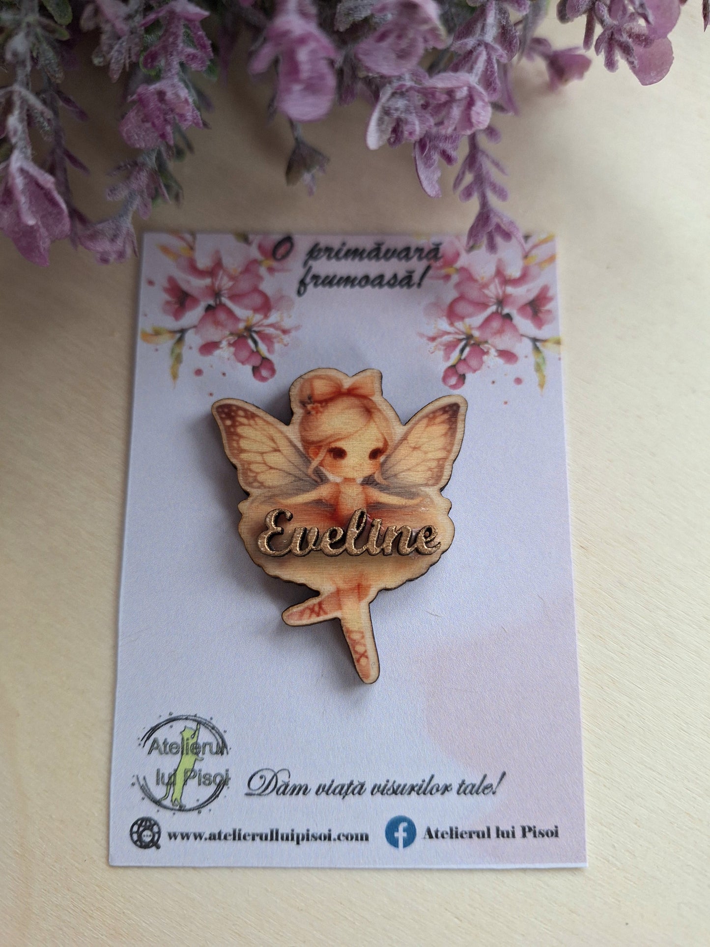 Martisor personalizat lemn -Balerina-ALTP 43
