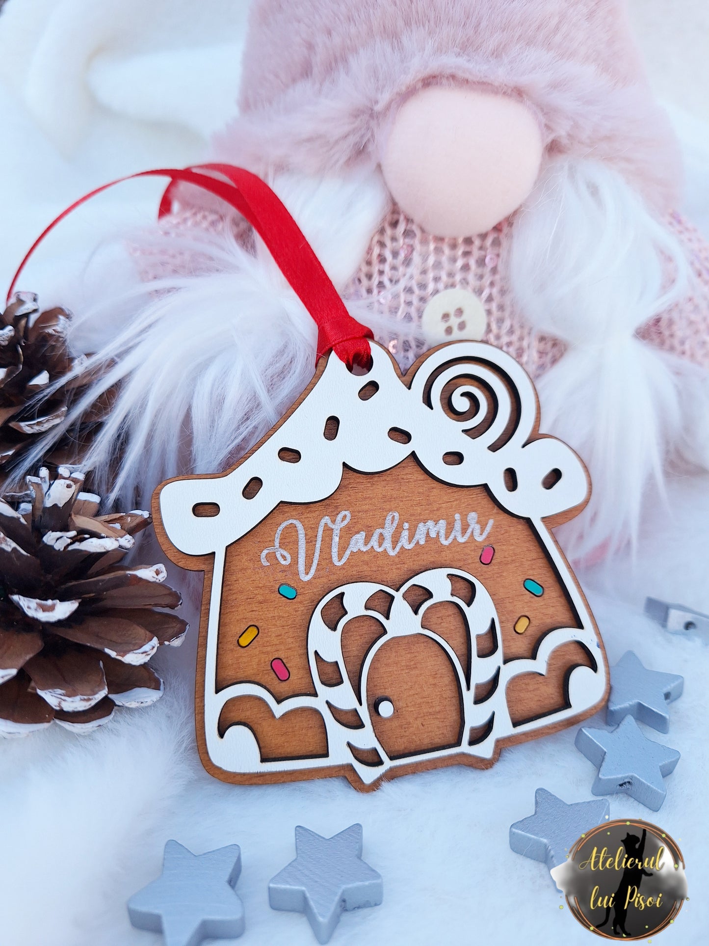Glob din lemn Gingerbread House- ALTP 55