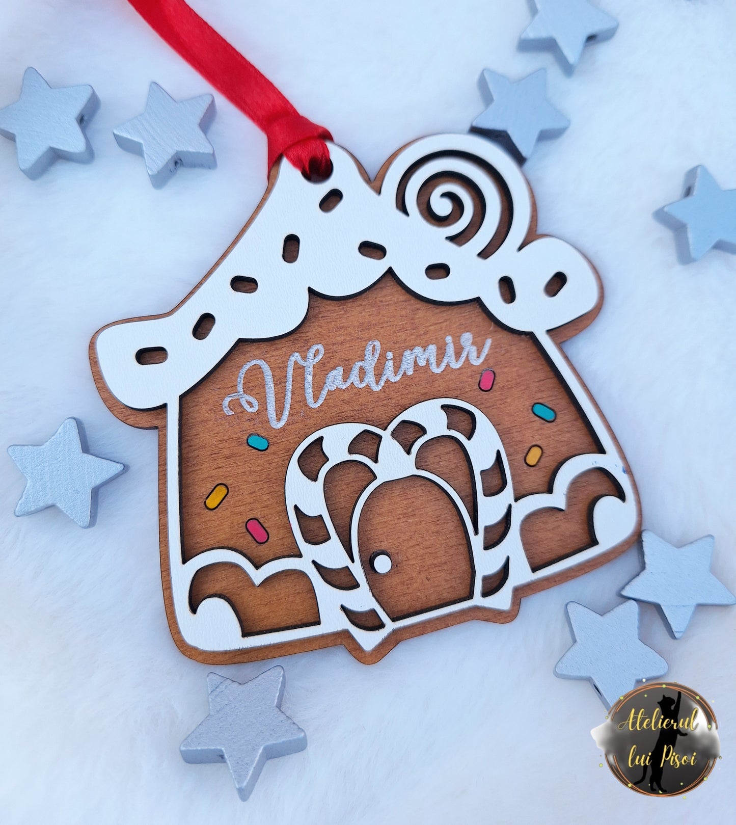Glob din lemn Gingerbread House- ALTP 55