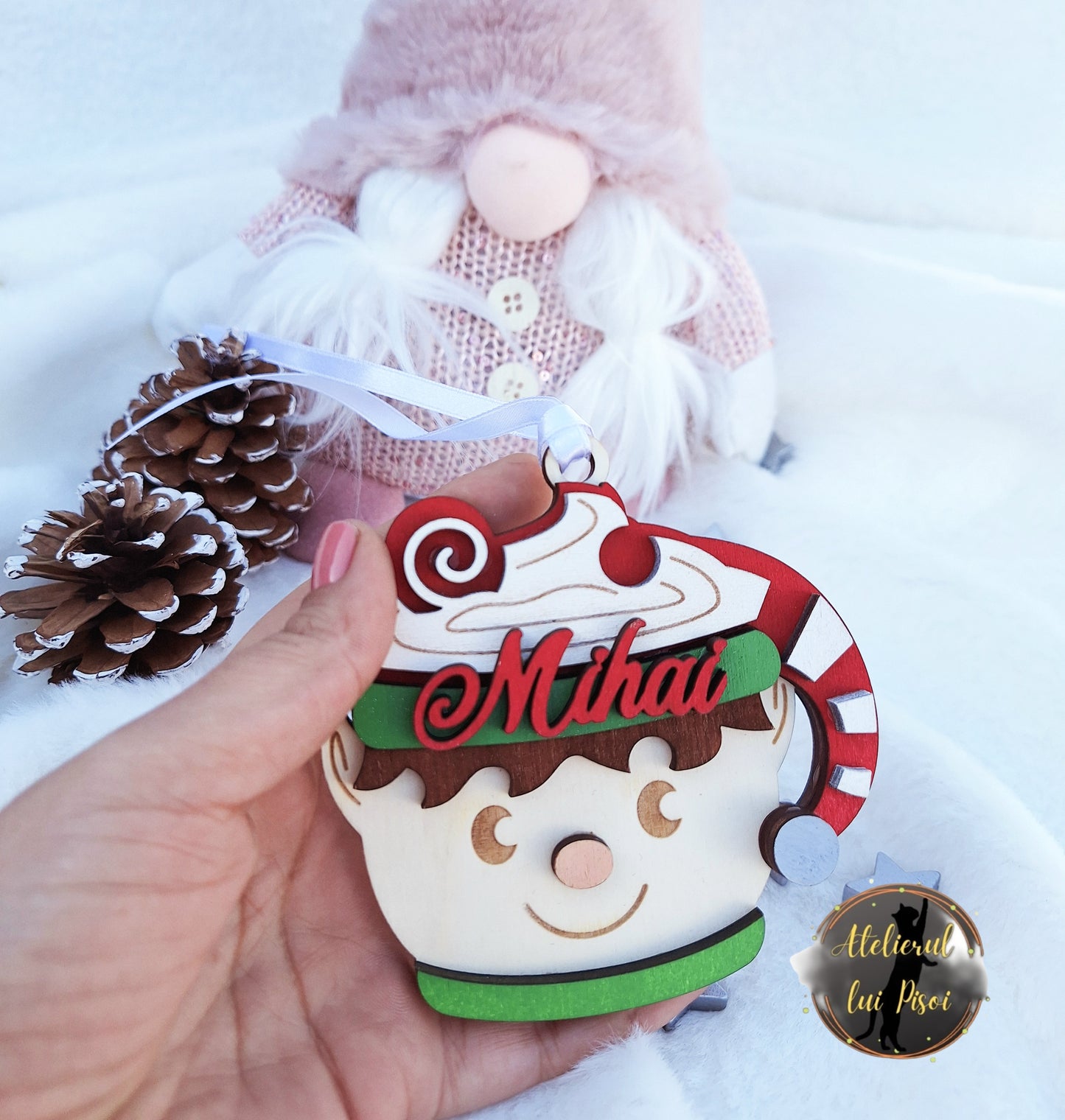 Glob lemn personalizat "Micul Elf" -ALTP 77