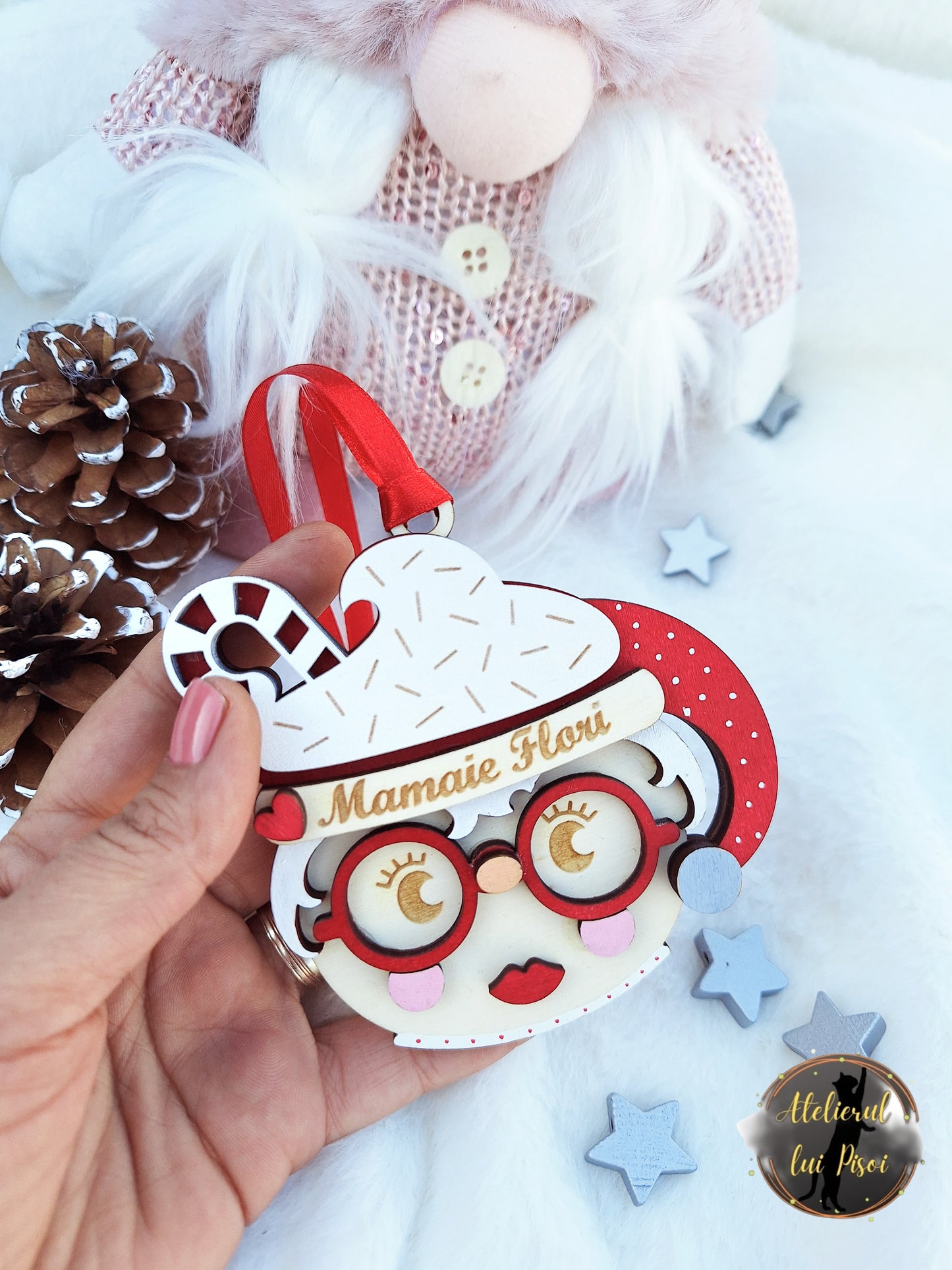 Glob lemn personalizat "Bunicuta dulce" -ALTP 76