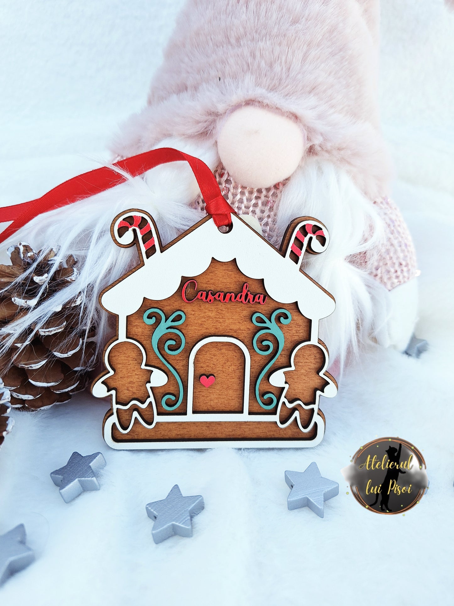 Glob din lemn Gingerbread House- ALTP 57
