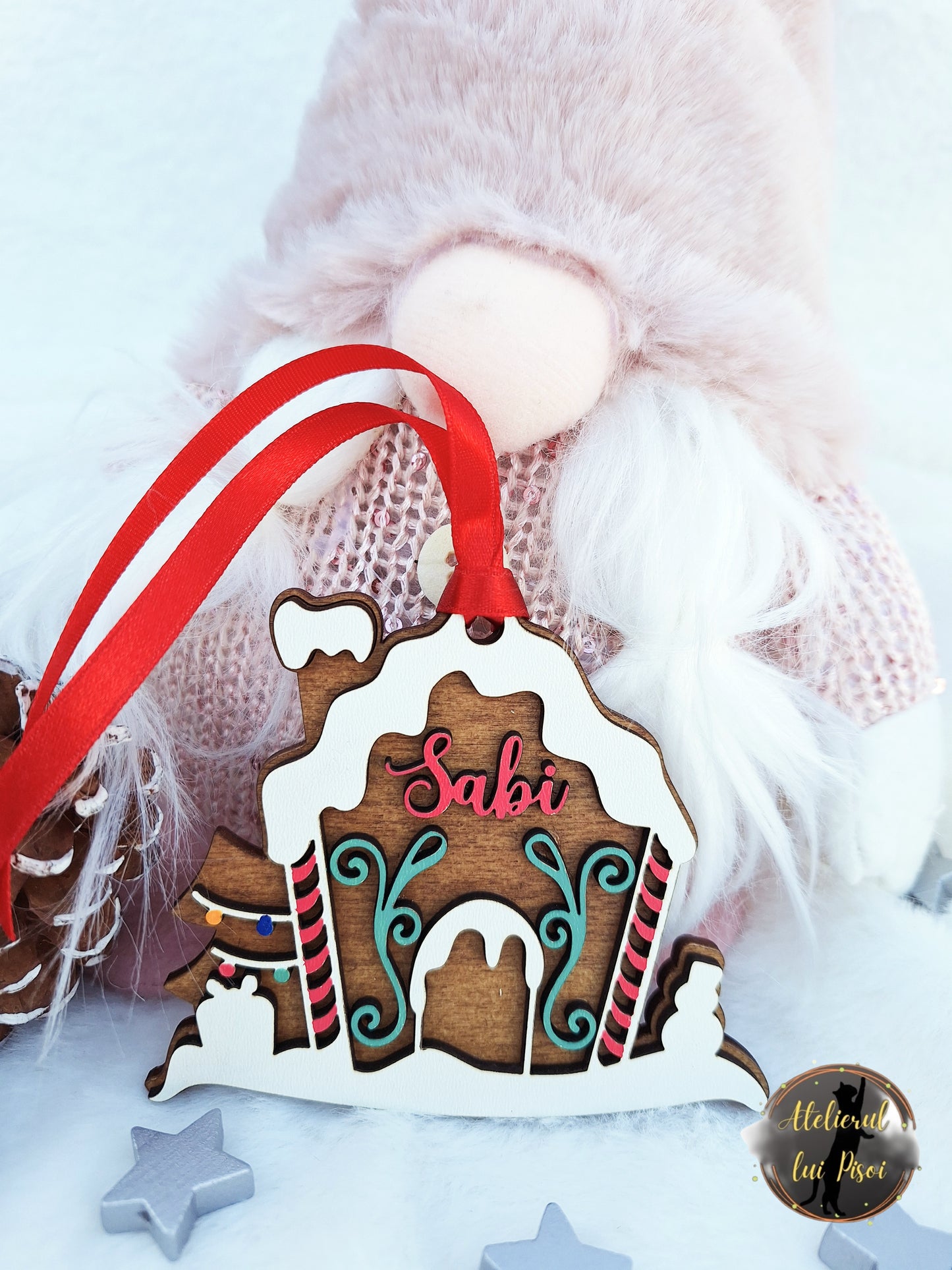 Glob din lemn Gingerbread House- ALTP 58
