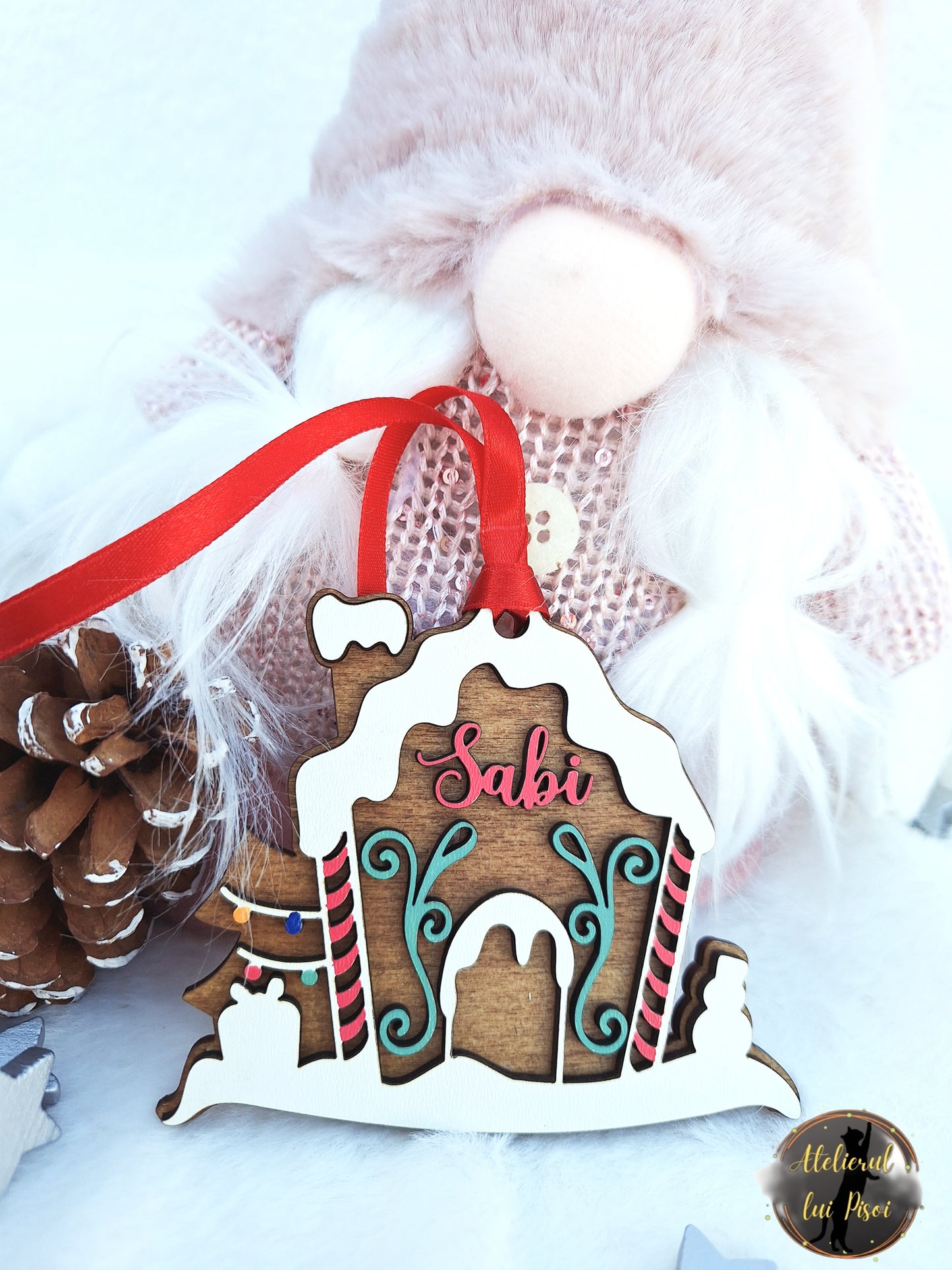 Glob din lemn Gingerbread House- ALTP 58