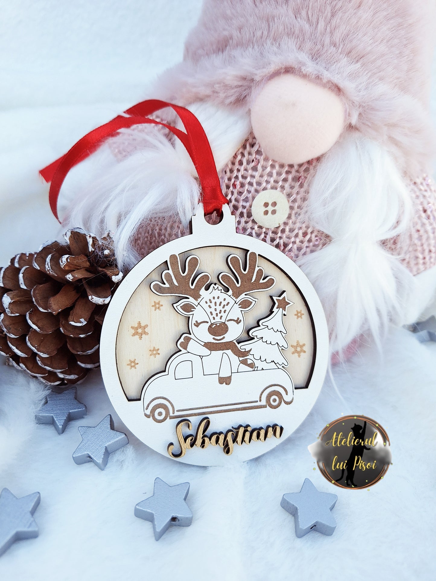 Glob din lemn personalizat cu nume- ALTP 6