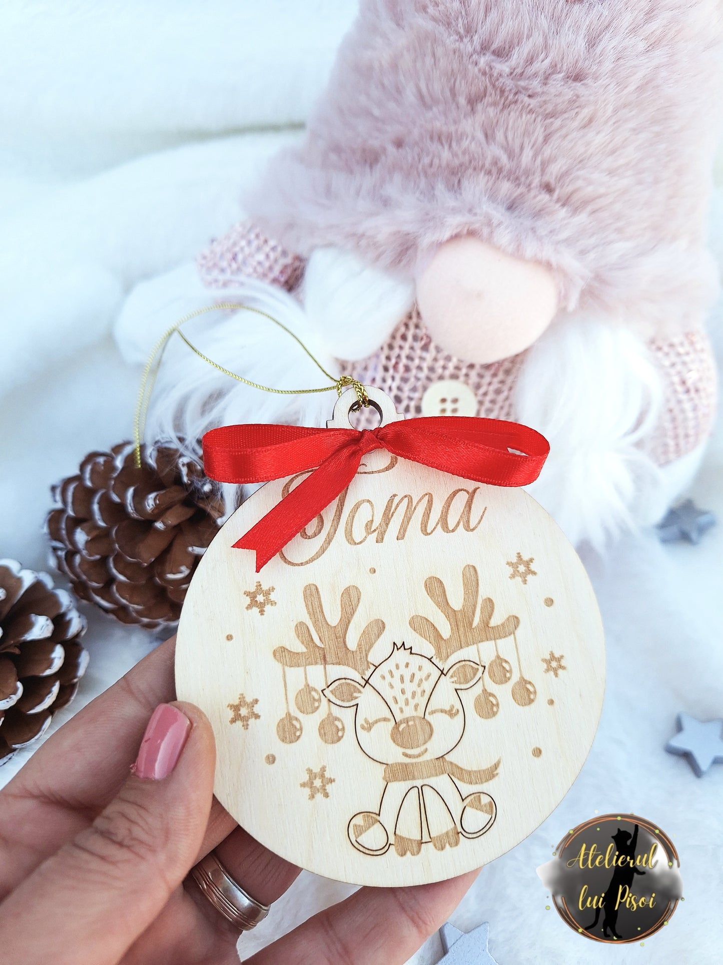 Glob personalizat din lemn gravat cu nume -ALTP 51