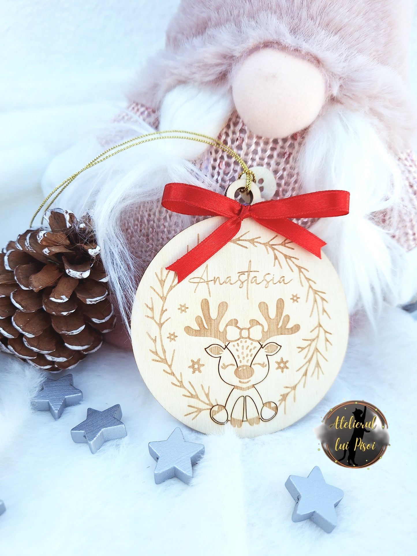Glob personalizat din lemn gravat cu nume -ALTP 52