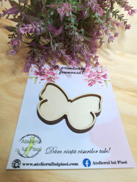 Baza Martisor din lemn pentru licheni-SET Fluture ALTP 1