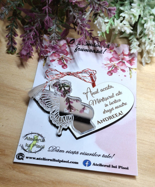 Martisor personalizat plexiglass -Primăvara în burtica lui mami -ALTP 9