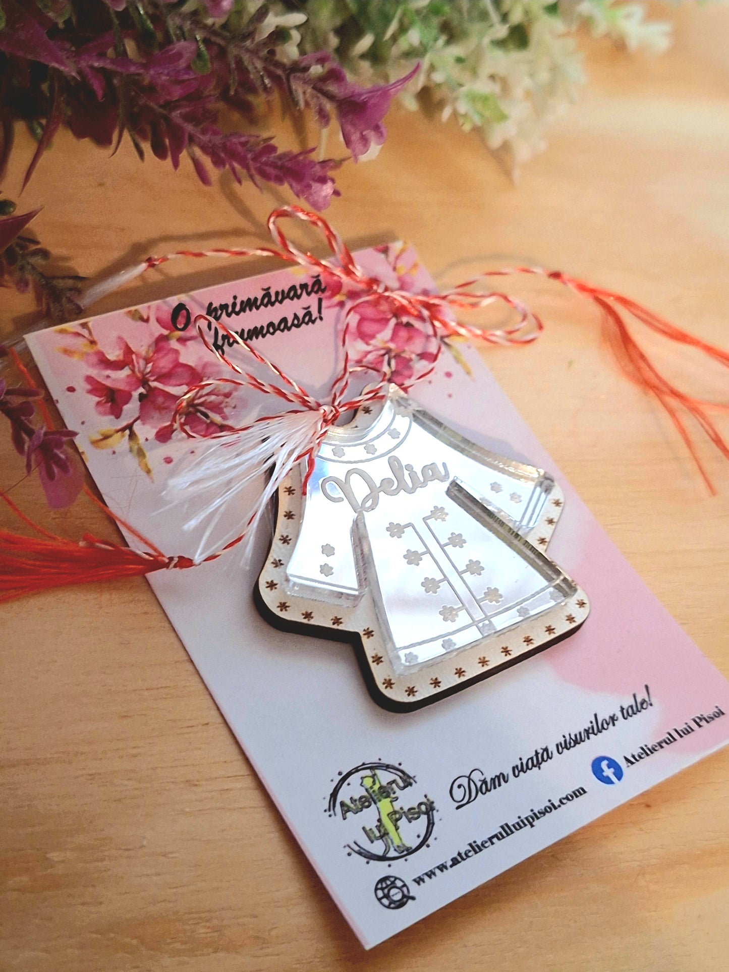 Martisor personalizat plexiglass -Ie oglindită-ALTP 7