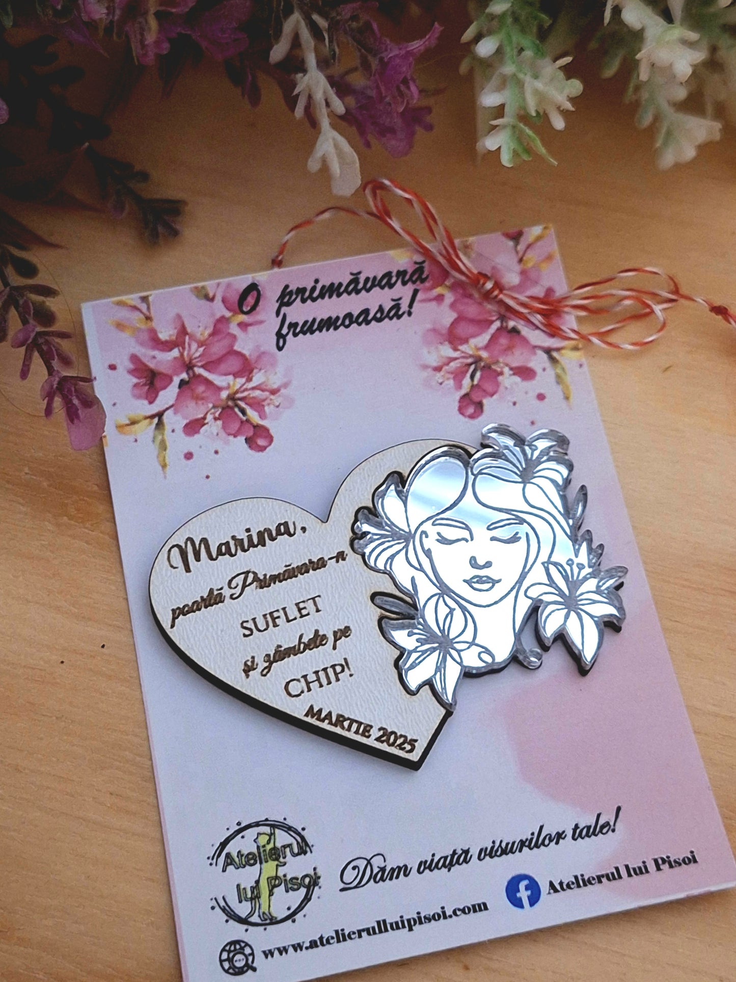 Martisor personalizat plexiglass -Feminitate -ALTP 8