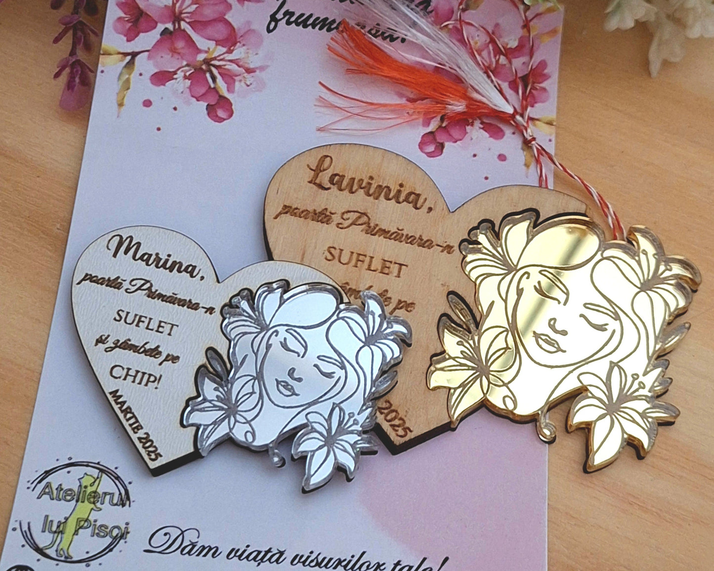 Martisor magnetic personalizat plexiglass -Feminitate -ALTP 8