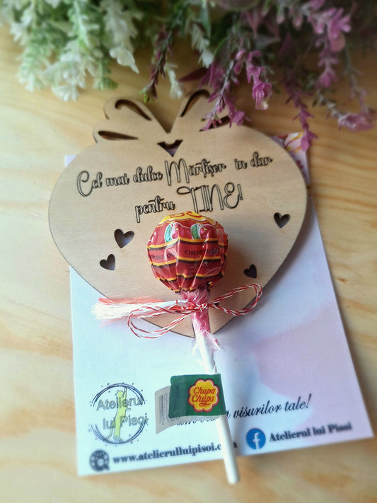 Martisor magnetic cu acadea- Inima- ALTP 2