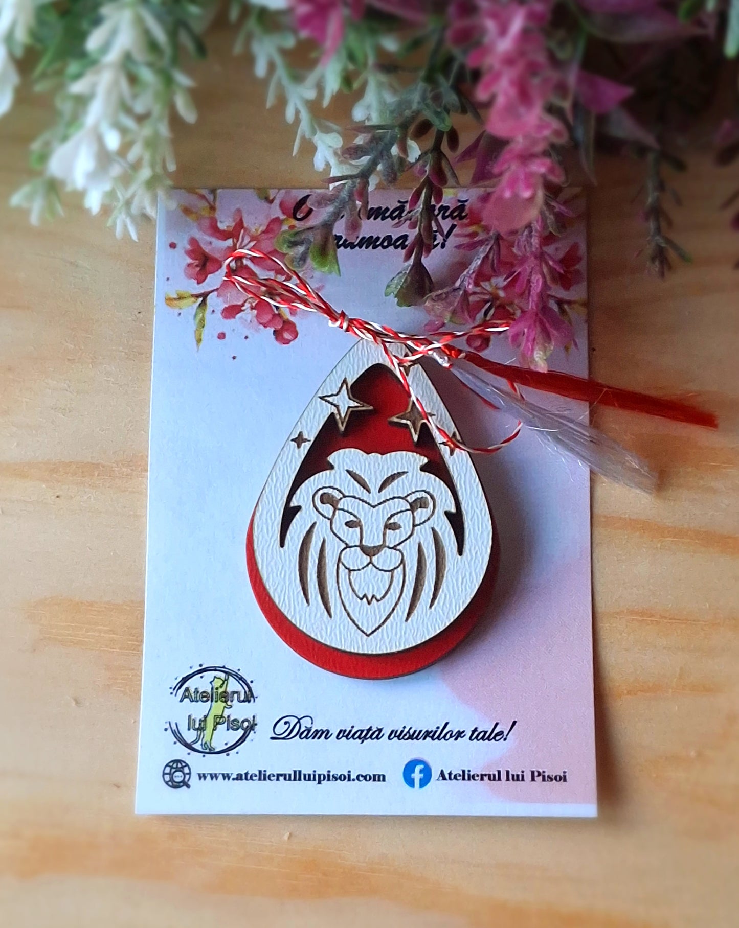 Martisor din lemn gravat-Zodiac-ALTP 22