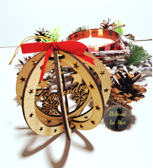 Glob lemn personalizat 3 D- ALTP 36