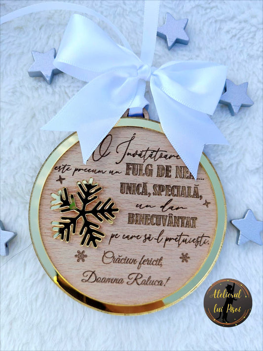 Glob lemn personalizat -Educatoare/Invatatoare- ALTP 87