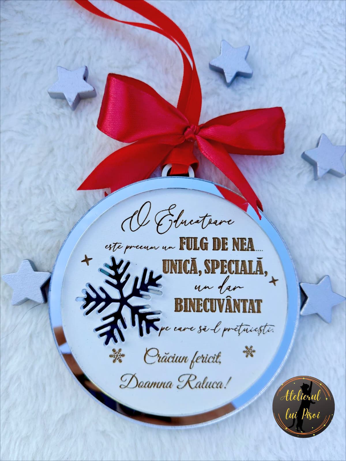 Glob lemn personalizat -Educatoare/Invatatoare- ALTP 87