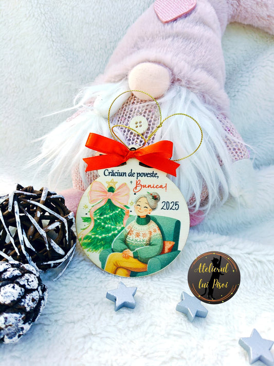 Glob din lemn personalizat Bunica-ALTP 83