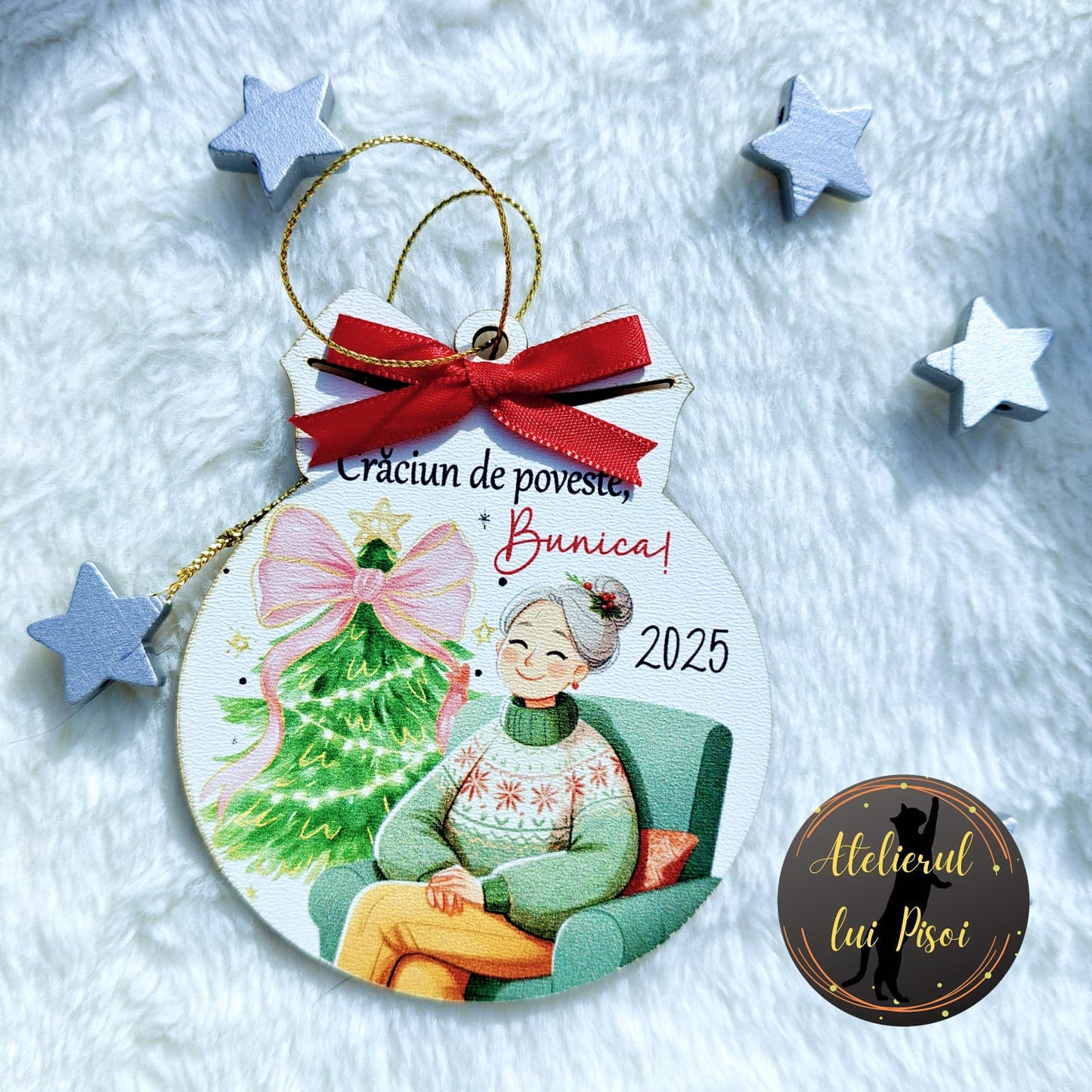 Glob din lemn personalizat Bunica-ALTP 83