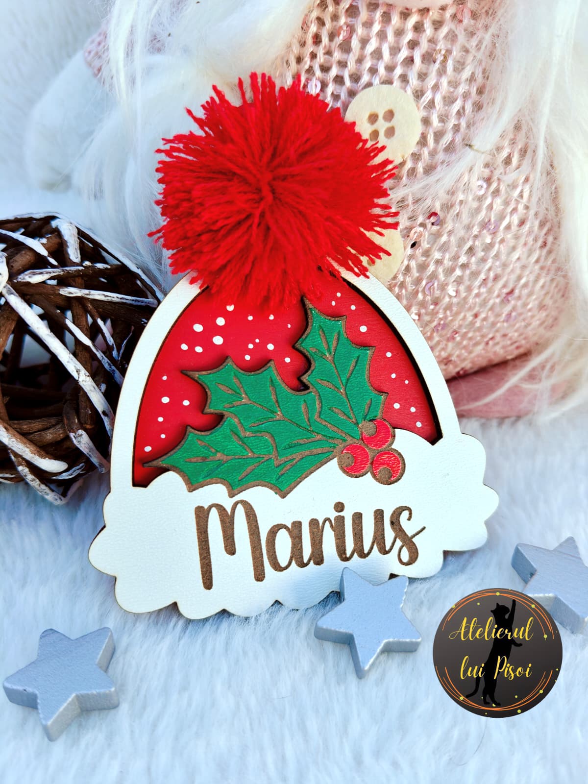 Glob din lemn personalizat cu nume- Warm&Cozy-5-ALTP 106