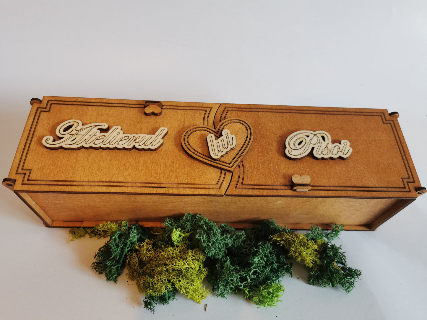 Cutie pentru sticla de vin personalizată cu dublă deschidere