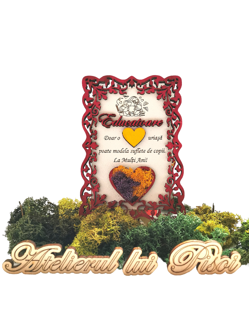 Rama cu licheni personalizata cu mesaj/urare -ALTP 5