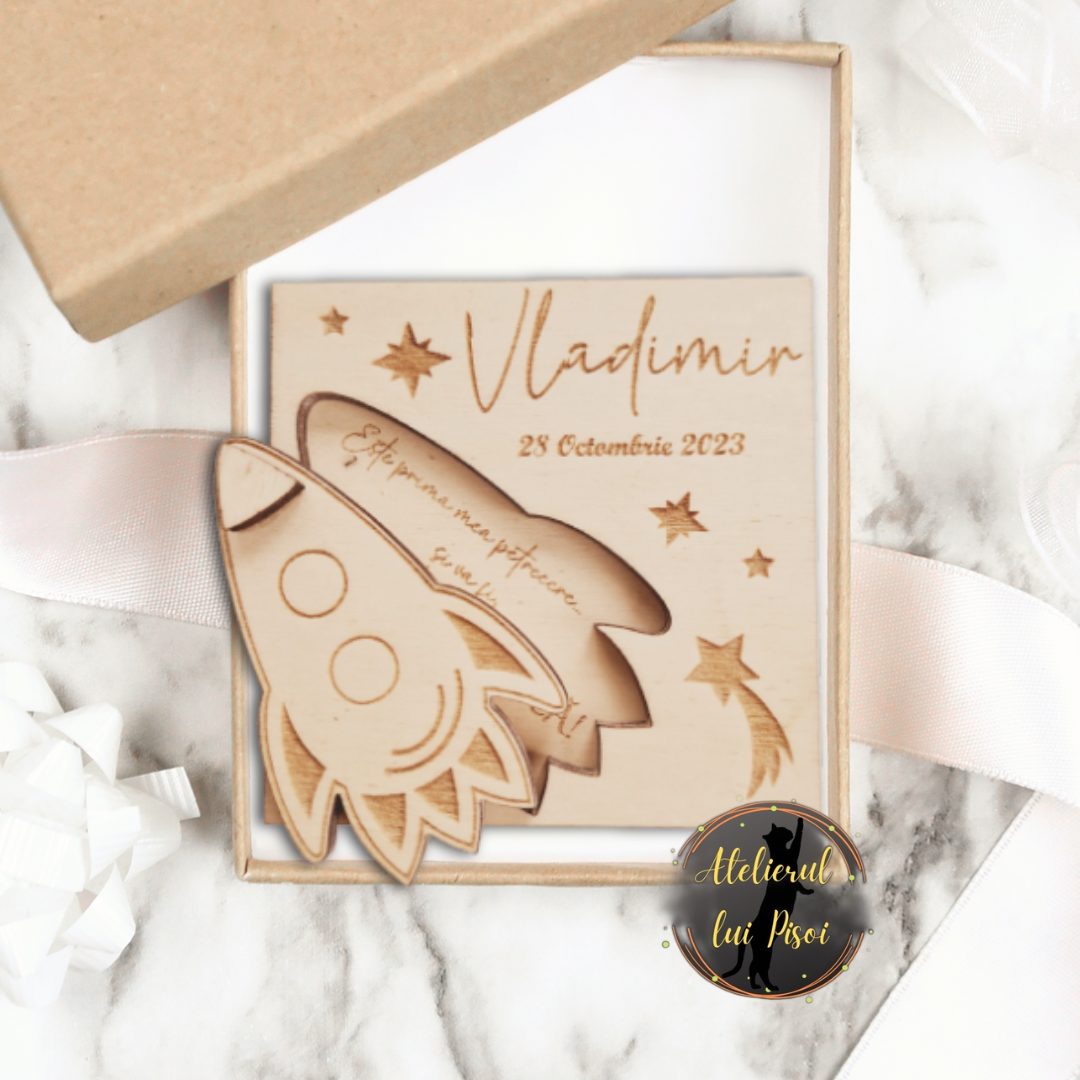 Marturie gravata din lemn-Up in the sky ALTP 07