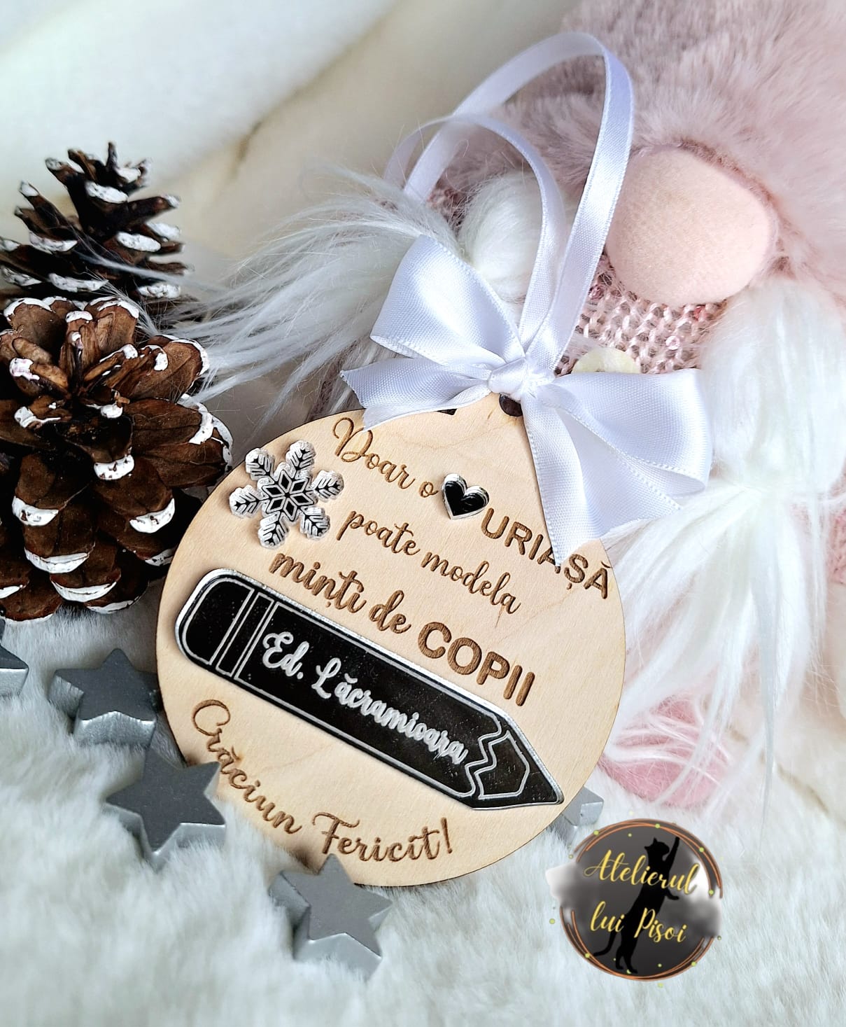 Glob lemn personalizat -Educatoare/Profesoara/Diriginta ALTP 80