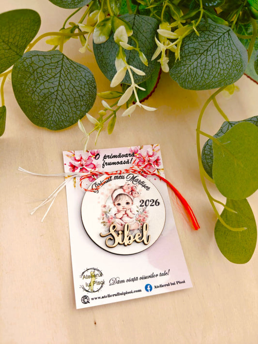 Martisor personalizat lemn -Primul meu Martisor-Fetita/Baietel_ALTP 52