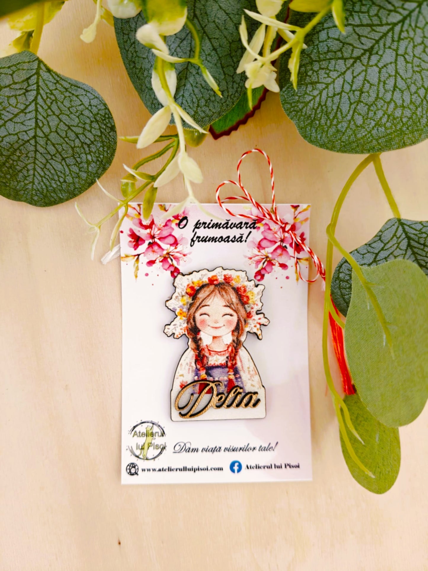 Martisor personalizat lemn -Traditie ALTP 56