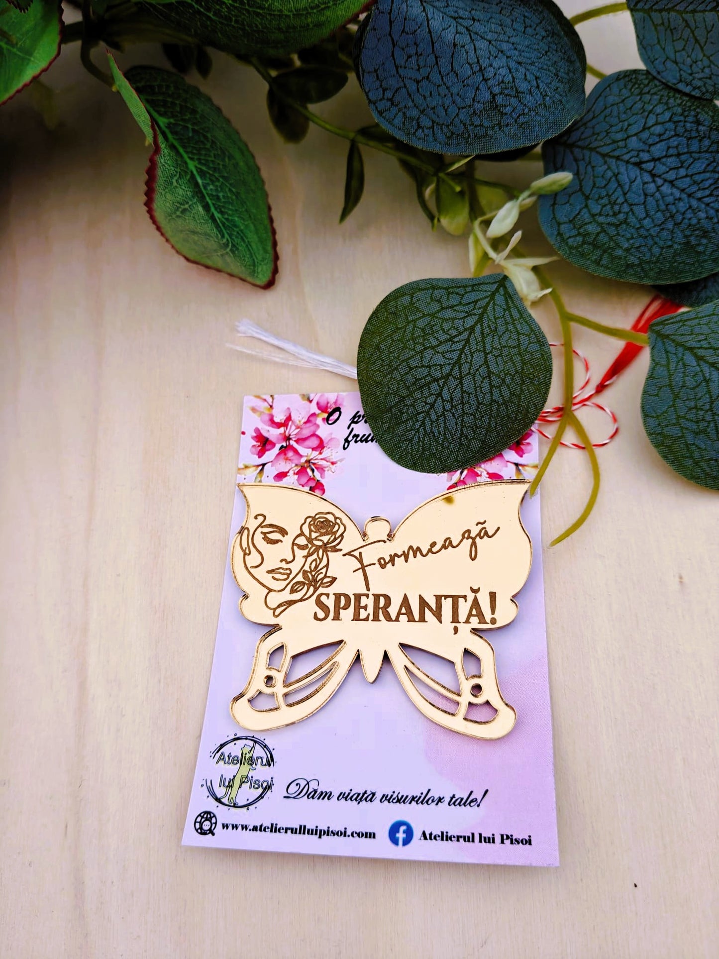 Martisor personalizat oglindă-Speranță-n zbor
