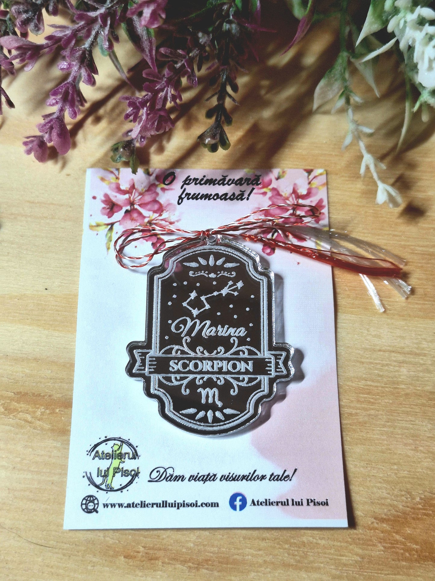 Martisor din lemn personalizat-Zodii-ALTP 23