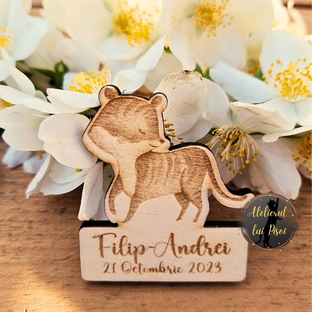Marturie din lemn - Happy Fox- ALTP 15
