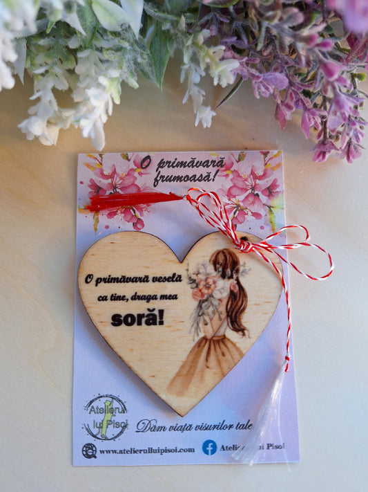 Martisor personalizat lemn -Sotie/Sora-ALTP 14