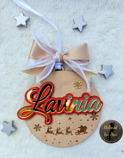 Glob din lemn personalizate cu Nume- ALTP 90