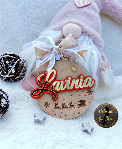 Glob din lemn personalizate cu Nume- ALTP 90
