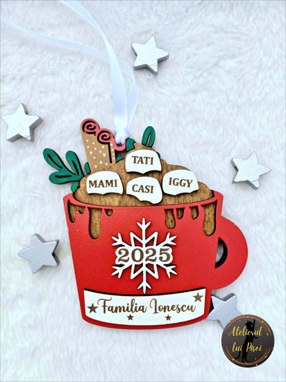 Glob din lemn personalizat Christmas Marshmallows - ALTP 93