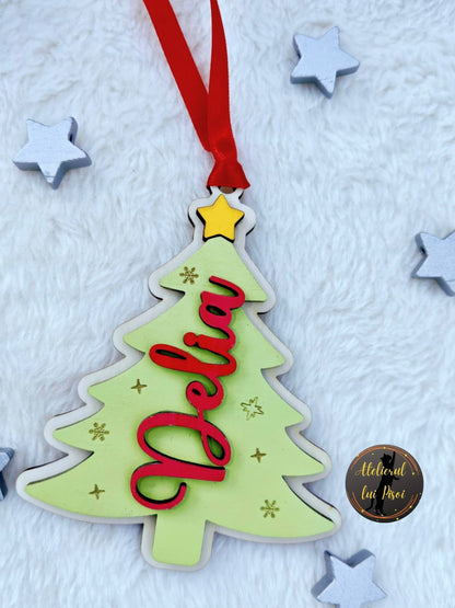 Glob lemn personalizat Christmas tree-v1-ALTP 97