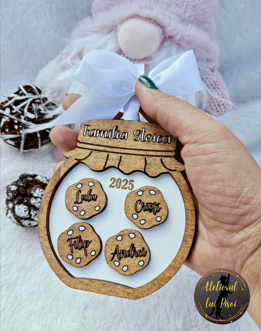 Glob din lemn personalizat Family cookies - ALTP 92