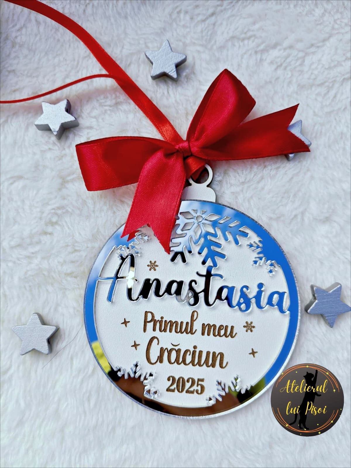 Glob lemn personalizat -Primul Crăciun- ALTP 88