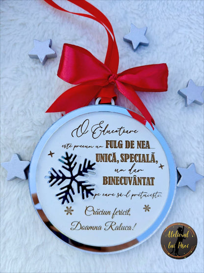 Glob lemn personalizat -Educatoare/Invatatoare- ALTP 87