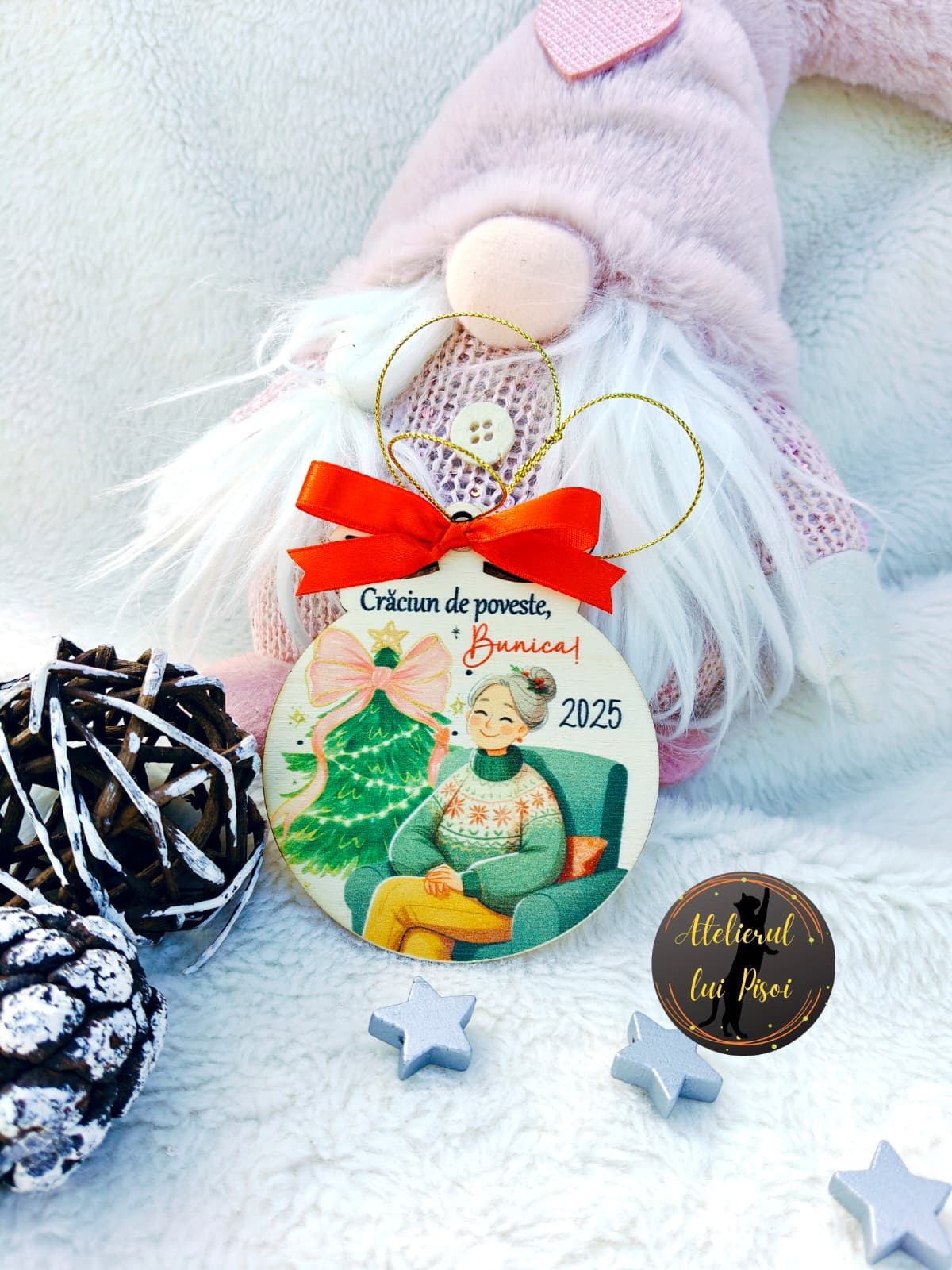 Glob din lemn personalizat Bunica-ALTP 83