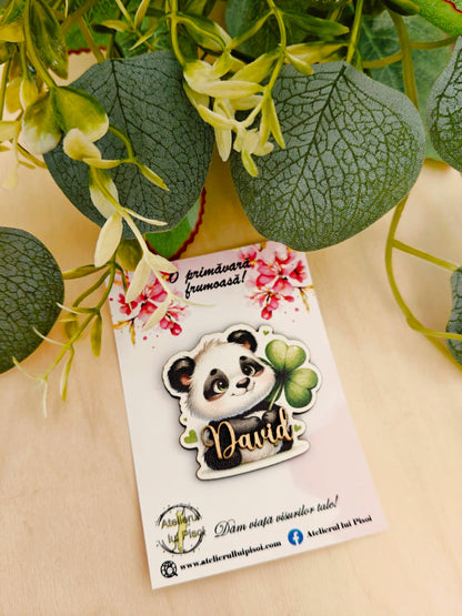 Martisor personalizat cu nume -Panda norocos-ALTP 69