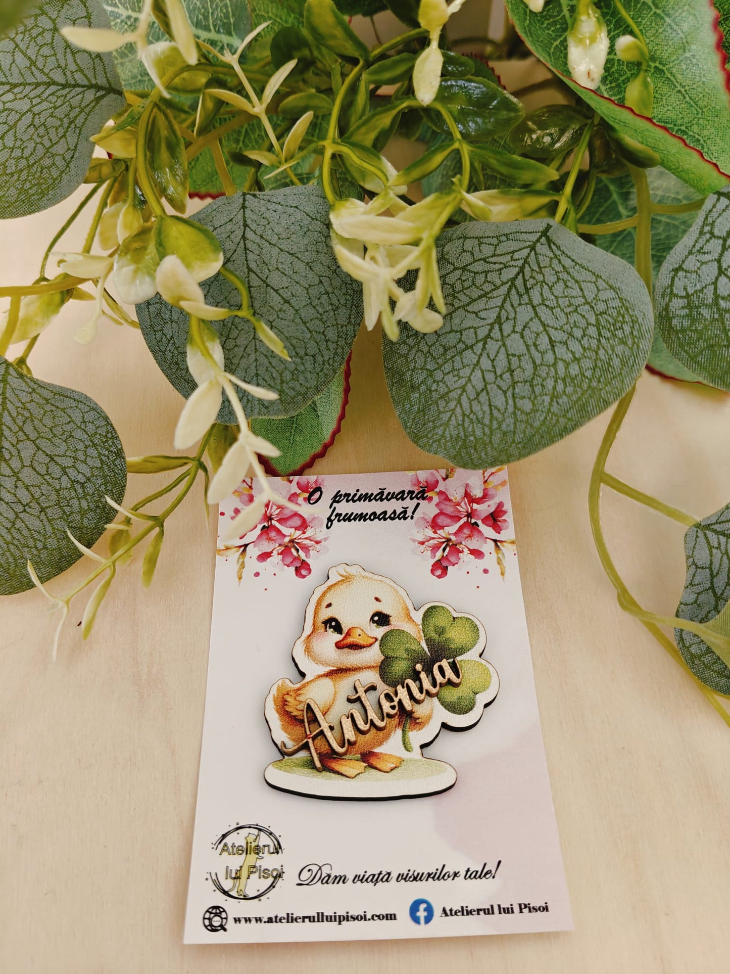 Martisor personalizat cu nume - Ratusca norocosa-ALTP 72