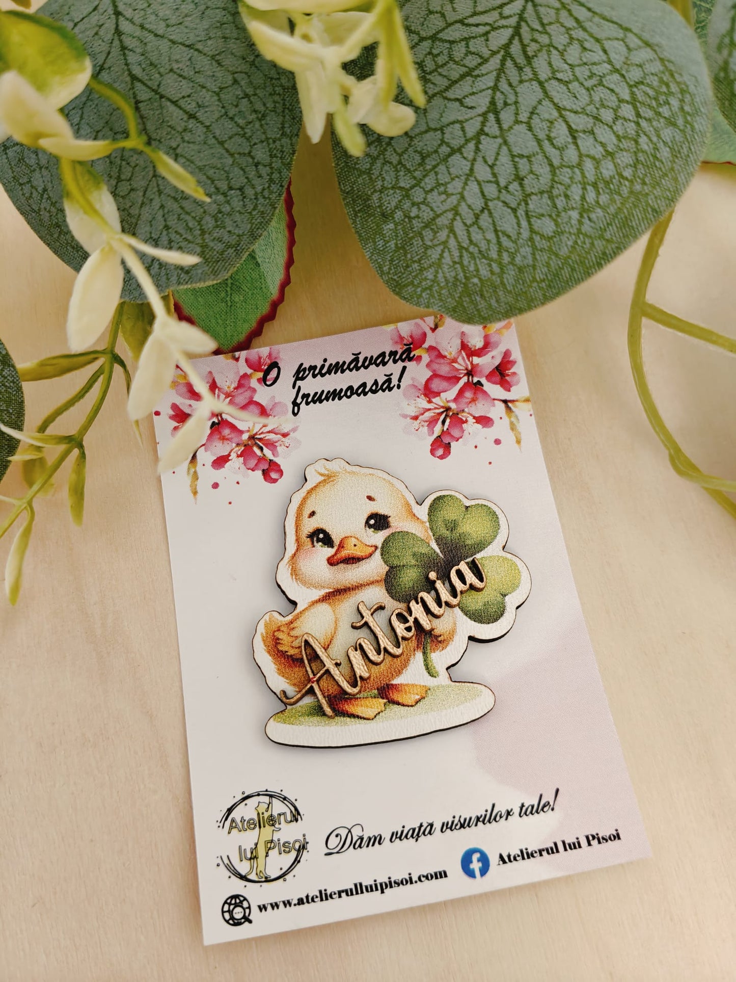 Martisor personalizat cu nume - Ratusca norocosa-ALTP 72