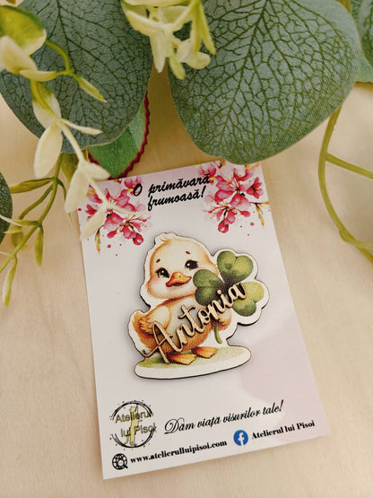 Martisor personalizat cu nume - Ratusca norocosa-ALTP 72